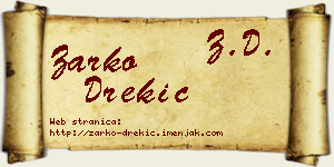 Žarko Drekić vizit kartica